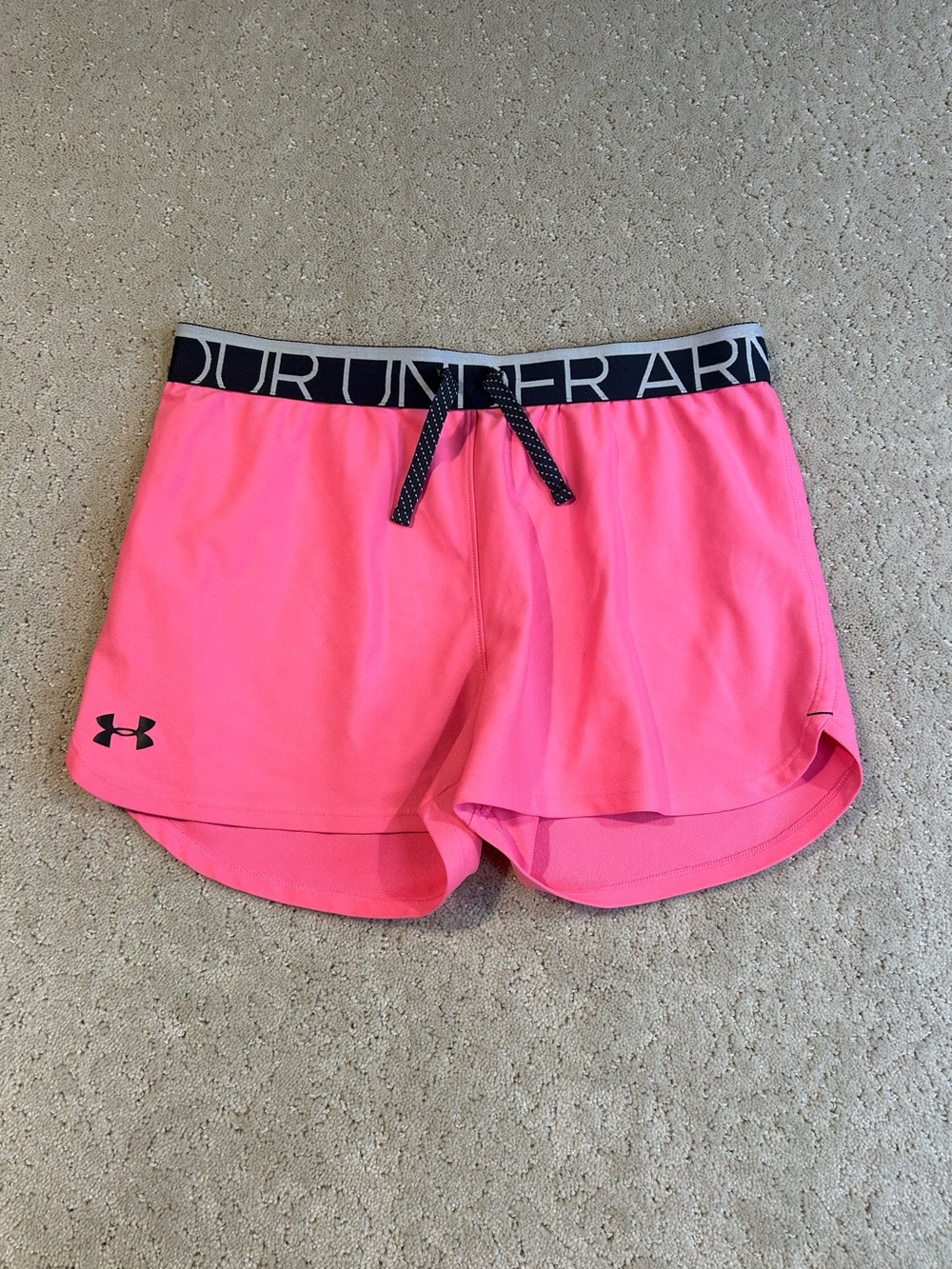 Very Lightly Used Neon Pink Under Armour Shorts Kids Size Youth XL